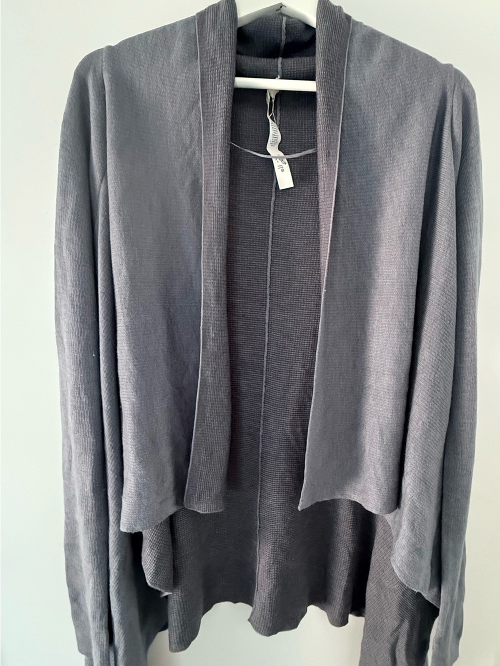 Lululemon Gray Cashmere Blend Wrap Cardigan Sweater Size 4 Thumbholes